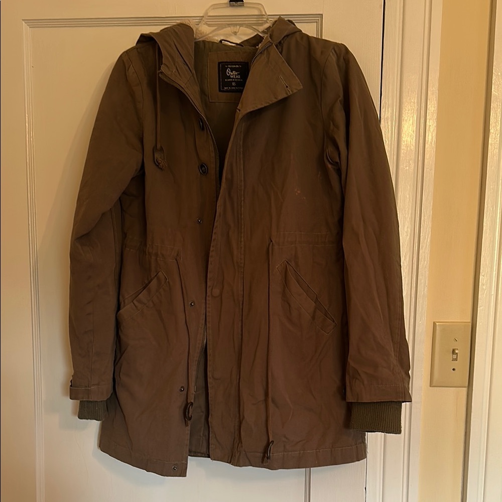 Cotton On Brown Military Field Jacket with Hood